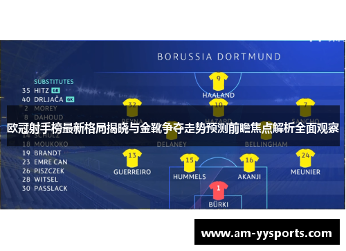 欧冠射手榜最新格局揭晓与金靴争夺走势预测前瞻焦点解析全面观察